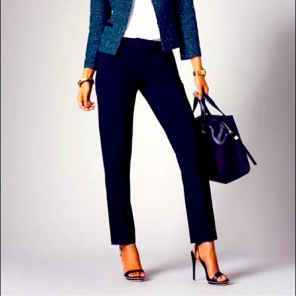 Lafayette 148 Pants - Lafayette 148 Womens Irving Pants Stretch Virgin Wool Straight Leg Black Size 10